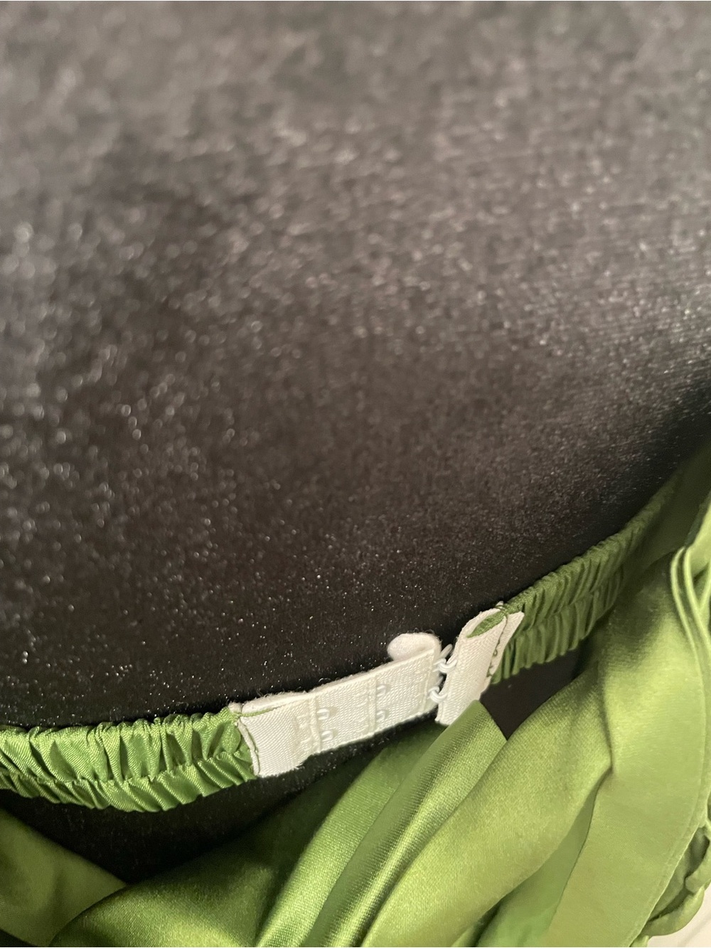 Lime Green Embroidered Long Sleeve Maxi Dress with a back corset lace up - Picture 4 of 9